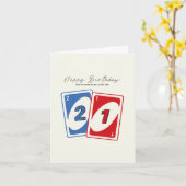 21. Geburtstagskarte Karte (Gelbe Blume)