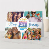 21. Geburtstagskarte Karte (Vorderseite)