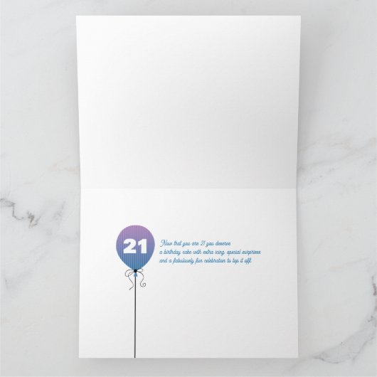 21. Geburtstagskarte Karte (Innenseite)