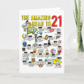 21. Geburtstagskarte Karte (Vorderseite)