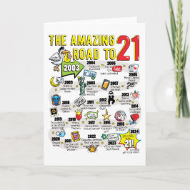 21. Geburtstagskarte Karte