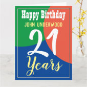 21. Geburtstagskarte Karte (Gelbe Blume)