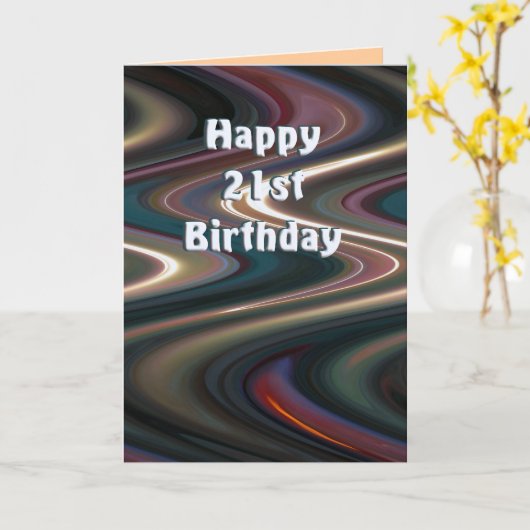 21. Geburtstagskarte Karte (Gelbe Blume)