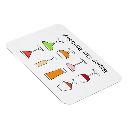 21. Geburtstagskarte Magnet (Rechte Seite)