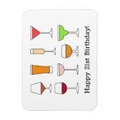 21. Geburtstagskarte Magnet (Vertikal)