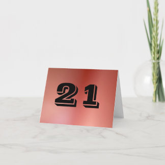 21. Geburtstagskarte (nichtalkoholisch) Karte
