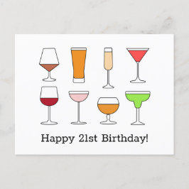 21. Geburtstagskarte Postkarte
