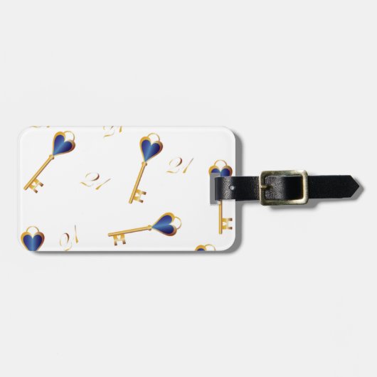 21. Geburtstagskarten Gepäckanhänger (Vorderseite horizontal)