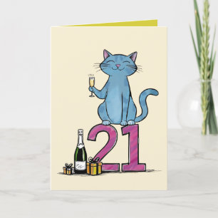 21. Geburtstagskatze feiern 21 Jahre 211. Dankeskarte
