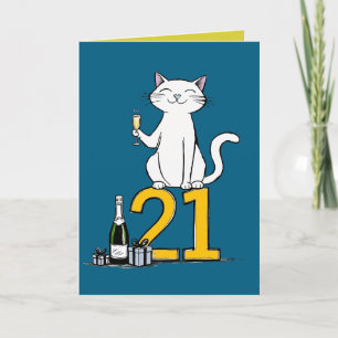 21. Geburtstagskatze feiern 21 Jahre 211. Dankeskarte