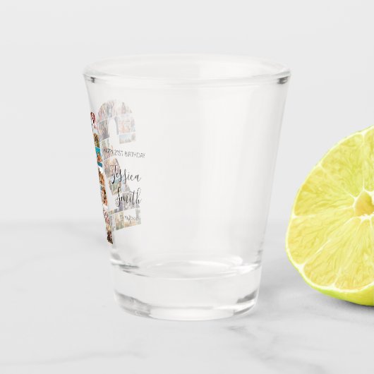 21. Geburtstagskollage Schnapsglas (Rechts)