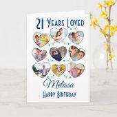 21. Geburtstagskorb Karte (Gelbe Blume)