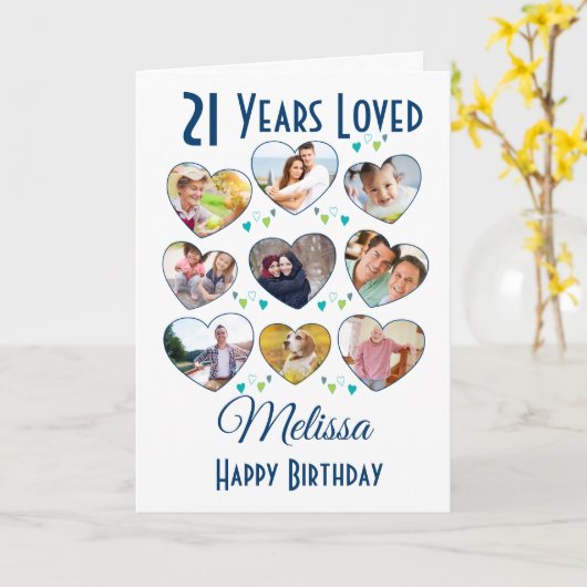 21. Geburtstagskorb Karte (Gelbe Blume)