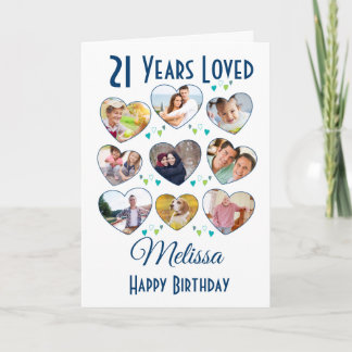 21. Geburtstagskorb Karte