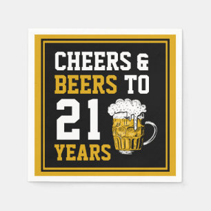 21. Geburtstagskuiere & Biere bis 21 Jahre Serviette