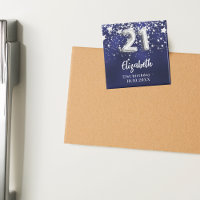 21. Geburtstagsnacht blaue Silberstars