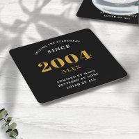 21. Geburtstagsname 2004 Black Gold Elegant Chic