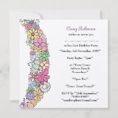 21. Geburtstagsparty der Mädchen Einladung (Rückseite)