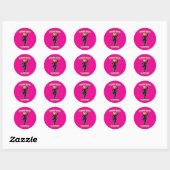 21. Geburtstagsparty Pink Sticker roségold (Blatt)