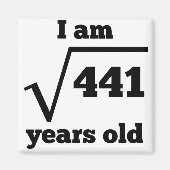 21. Geburtstagsplatz Magnet (Vorne)