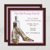 21. Geburtstagsschuhe Einladung (Vorne/Hinten)