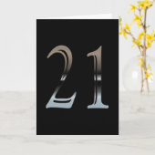 21. Geburtstagssilber | Nummer 21 Karte (Gelbe Blume)