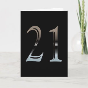 21. Geburtstagssilber Nummer 21 Karte