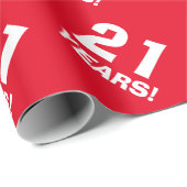 21. Geburtstagsverpackungspapier | Alter Geschenkpapier (Rolleneckpunkt)