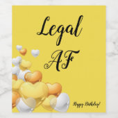 21. Geburtstagsweinsiegel Weinetikett (Einzelnes Label)