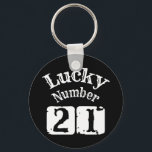 21 - Glückszahl 21 Glück Schlüsselanhänger<br><div class="desc">Ein cooles Lucky Number 21 Design mit fett extravaganter Schrift. Auch für Glück und Geburtstagsgeschenke.</div>