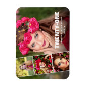 21.Glückwunsch zum Geburtstag 4 FotoCollage Magnet (Vertikal)