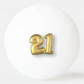 21 Goldballons mit Namen Tischtennisball (Vorderseite)