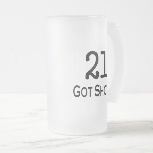 21 got Schüsse Mattglas Bierglas (VorderseiteRechts)