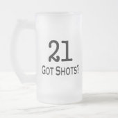 21 got Schüsse Mattglas Bierglas (Links)