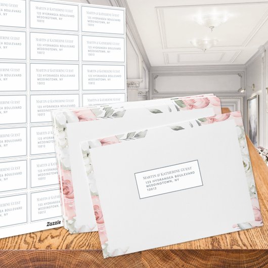 21 Guest Address Template Jeder 1,75 x 4,25" Silbe Aufkleber