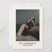 21. Handgezeichnetes Cowgirl Coastal Foto Geburtst Einladung (Rückseite)