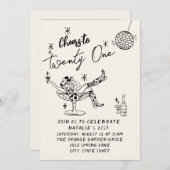 21. Handgezeichnetes Cowgirl Coastal Foto Geburtst Einladung (Vorne/Hinten)