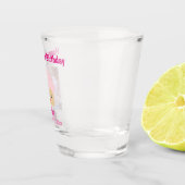 21. Happy Geburtstag Niedlich Pink Cupcake Souveni Schnapsglas (Rechts)
