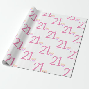 21. Herzchen zum Geburtstag Geschenkpapier