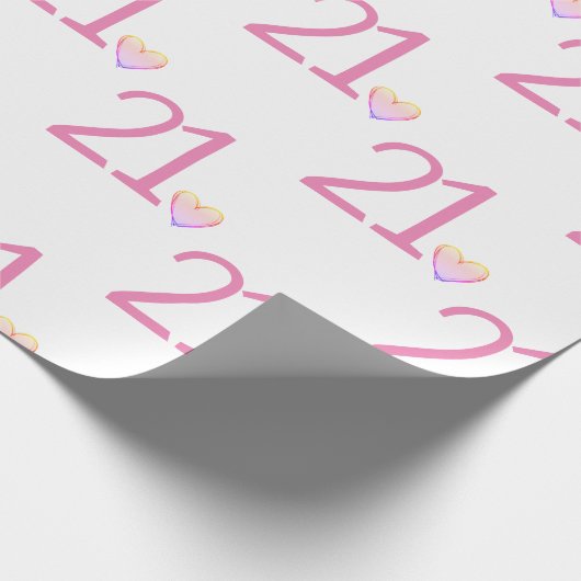 21. Herzchen zum Geburtstag Geschenkpapier (Ecke)