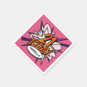 21 HEUTIGE Fun Retro Comic Buch Rosa Serviette (Ecke)