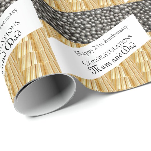 21. Hochzeit Geschenkpapier (Rolleneckpunkt)