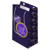 21. Hochzeit Jubiläum Iolite lila Edelsteinring Kleine Geschenktüte (Vorderseite Schrägansicht)