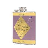 21. Hochzeitstag Brass & Iolite Flachmann (Links)