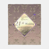 21. Hochzeitstag Brass und Iolite Fleece (Vorderseite)