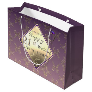 21. Hochzeitstag Brass und Iolite Große Geschenktüte