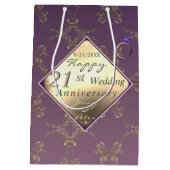 21. Hochzeitstag Brass und Iolite Mittlere Geschenktüte (Rückseite)