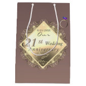 21. Hochzeitstag Brass und Iolite Mittlere Geschenktüte (Rückseite)