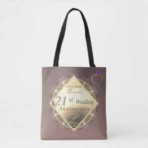 21. Hochzeitstag Brass und Iolite Tasche