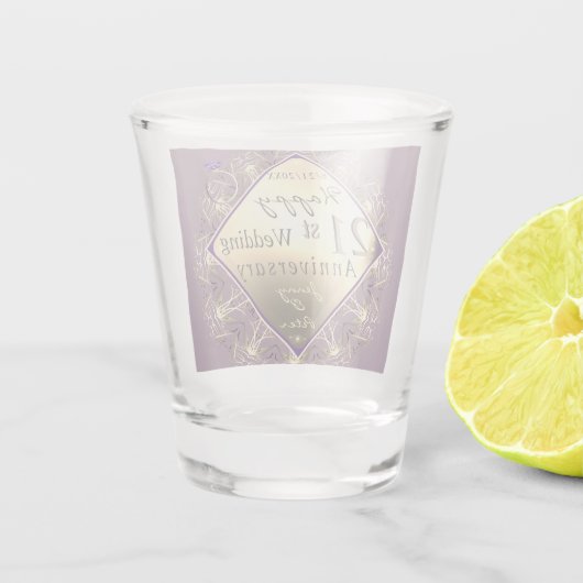 21. Hochzeitstag Schnapsglas (Rückseite)